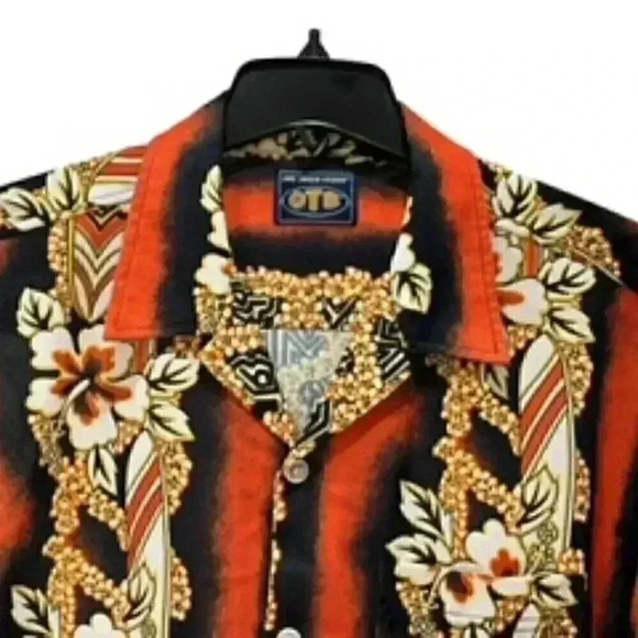 OTB Hawaiian Floral Print Shirt‎ Men’s Sz Large - Picture 4 of 7